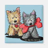 Cairn Terrier Duo Magneet (Voorkant)