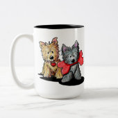 Cairn Terrier Duo Two-Tone Coffee Mok (Links)
