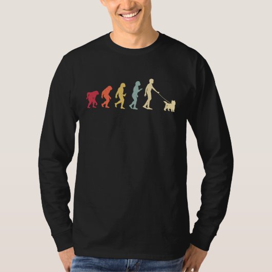 Cairn Terrier Evolutie Retro T-shirt (Voorkant)