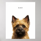 Cairn Terrier gepersonaliseerde print (Voorkant)