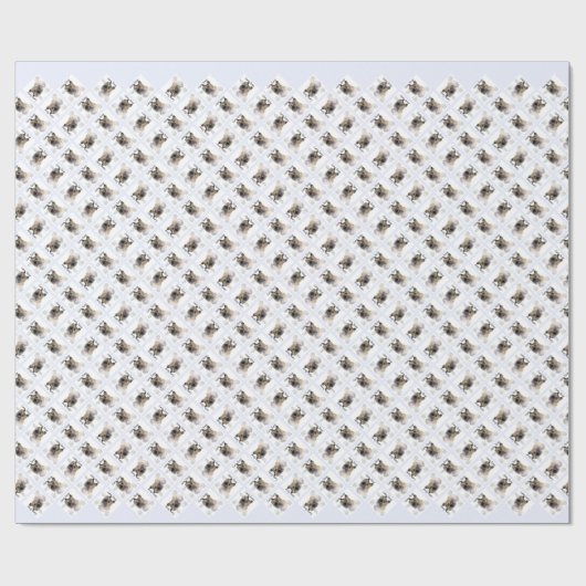 Cairn Terrier Geschiedenis Ontwerp Cadeaupapier (Vlak)