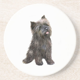 Cairn Terrier - gestreept Zandsteen Onderzetter