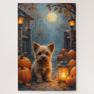 Cairn Terrier Gezellig Cottage Halloween Kunst Legpuzzel