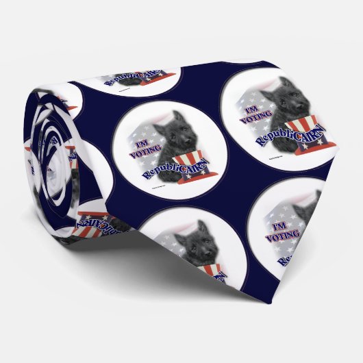 Cairn Terrier Gifts Stropdas (Opgerold)