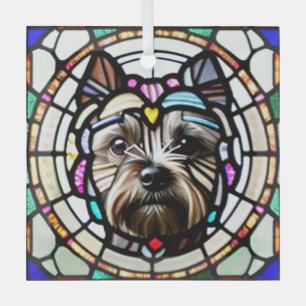 Cairn Terrier "Glas in lood" Glas Ornament