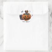 Cairn Terrier Halloween Ronde Sticker (Tas)