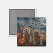 Cairn Terrier Halloween Spoken Magneet (Voorkant / Achterkant)