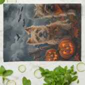 Cairn Terrier Halloween Spoken Theedoek (Gevouwen)
