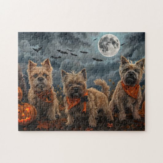 Cairn Terrier Halloween Spokengeest Legpuzzel (Horizontaal)