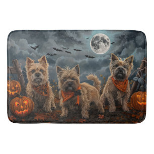 Cairn Terrier Halloween Spooky Badmat