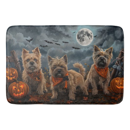 Cairn Terrier Halloween Spooky Badmat (Voorkant)