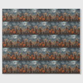 Cairn Terrier Halloween Spooky Cadeaupapier (Vlak)