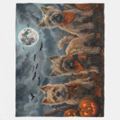Cairn Terrier Halloween Spooky Fleece Deken (Voorkant)