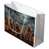 Cairn Terrier Halloween Spooky Groot Cadeauzakje (Voorkant Gekanteld)