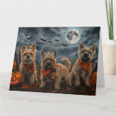 Cairn Terrier Halloween Spooky Kaart (Voorkant)