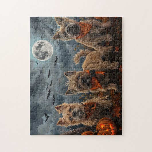 Cairn Terrier Halloween Spooky Legpuzzel (Verticaal)