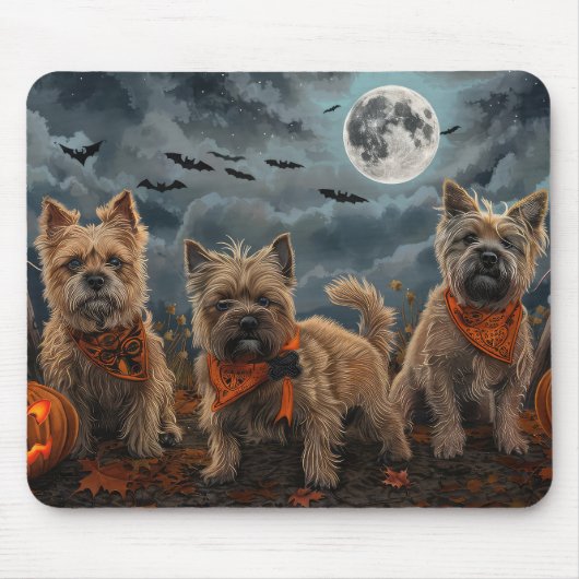 Cairn Terrier Halloween Spooky Muismat (Voorkant)