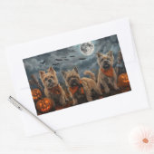 Cairn Terrier Halloween Spooky Rechthoekige Sticker (Envelop)