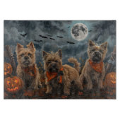 Cairn Terrier Halloween Spooky Snijplank (Voorkant)