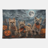 Cairn Terrier Halloween Spooky Theedoek (Horizontaal)