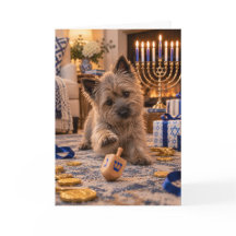 Cairn Terrier Hanukkah Kaart