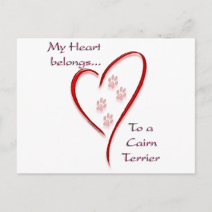 Cairn Terrier Heart behoort tot Briefkaart