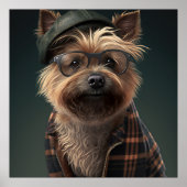 Cairn Terrier Hipster Dog Poster (Voorkant)