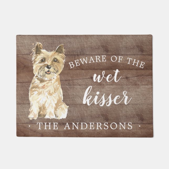 Cairn Terrier Hond Gepersonaliseerde Deurmat (Voorkant)