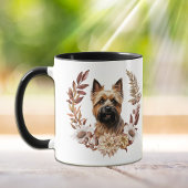 Cairn Terrier Hond Herfst krans Mok