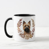 Cairn Terrier Hond Herfst krans Mok (Links)