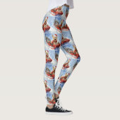 Cairn Terrier Hond in Sledge Laat het Sneeuw Kerst Leggings (Rechts)