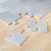 Cairn Terrier-hond in slee Laat het sneeuwen Kerst Legpuzzel (Zijkant)