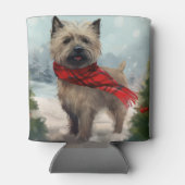 Cairn Terrier Hond in Sneeuw Kerstmis Blikjeskoeler (Achterkant)