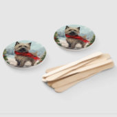 Cairn Terrier Hond in Sneeuw Kerstmis Handwaaier (Niet-gemonteerd)