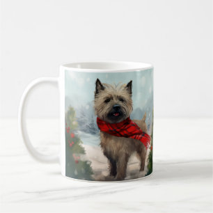 Cairn Terrier Hond in Sneeuw Kerstmis Koffiemok