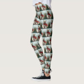 Cairn Terrier Hond in Sneeuw Kerstmis Leggings (Links)