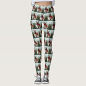 Cairn Terrier Hond in Sneeuw Kerstmis Leggings (Voorkant)