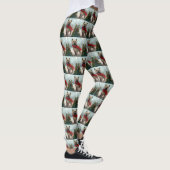 Cairn Terrier Hond in Sneeuw Kerstmis Leggings (Rechts)