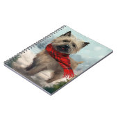 Cairn Terrier Hond in Sneeuw Kerstmis Notitieboek (Linkerzijde)