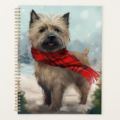 Cairn Terrier Hond in Sneeuw Kerstmis Planner (Voorkant)