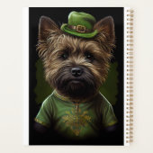 Cairn Terrier hond in St. Patrick's Day jurk Planner (Achterkant)
