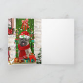 Cairn Terrier hond kerst  Kaart (Binnen)