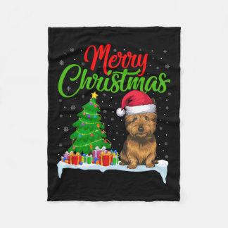 Cairn Terrier Hond Kerstboom Verlichting Grappige Fleece Deken