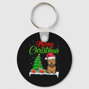 Cairn Terrier Hond Kerstboom Verlichting Grappige  Sleutelhanger