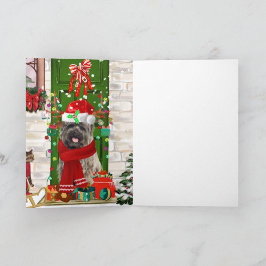 Cairn Terrier Hond Kerstmis  Kaart (Binnen)