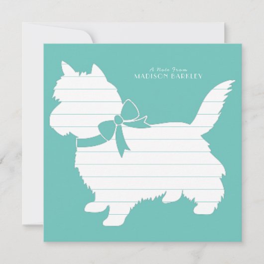 Cairn Terrier Hond Puppy Bedankkaart (Voorkant)
