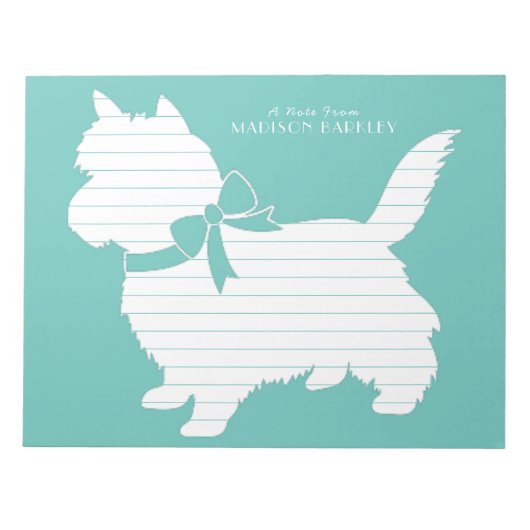 Cairn Terrier Hond Puppy Notitieblok (Voorkant)