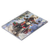 Cairn Terrier Hond Rijden Motorfiets Kerstmis Notitieboek (Linkerzijde)