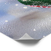 Cairn Terrier Hond Rijden Motorfiets Kerstmis Poster (Hoek)