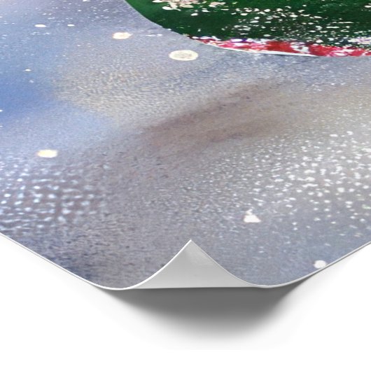 Cairn Terrier Hond Rijden Motorfiets Kerstmis Poster (Hoek)